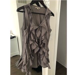 Zokai Ruffle Taupe Top